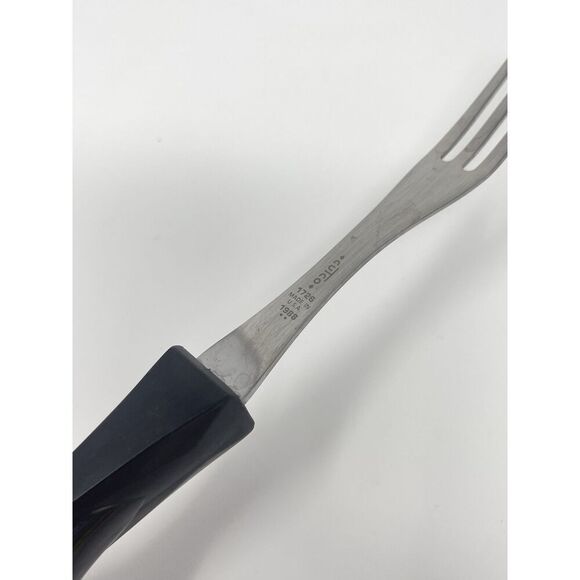 Cutco 1726 Stainless Steel Turning Meat Fork 3 Prong 11" Black Plastic Handle - Picture 3 of 7